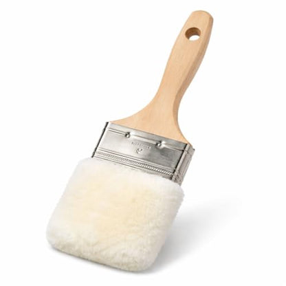 Lambskin Stain & Paint Brush - for use with All Latex and Oil Based Paints, Stains and Polyurethanes. Premium Lambskin - New and Patented Design (3 Inch) - size: 3 Inch