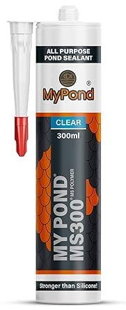 MS300 Marine Sealant Clear, Window Sealer, Pond Sealer for Leaks Concrete Glass Metal, MS Polymer Adhesive 4x Stronger than Aquarium Silicone Caulking, Pond Liner Adhesive, Clear Sealant, 300ml - color: Clear
