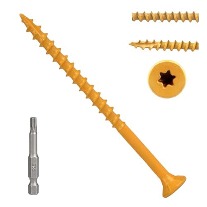 Deck Screws 3 Inch, Wood Screws #10×3", 300 Pcs, Tan - size: #10×3"