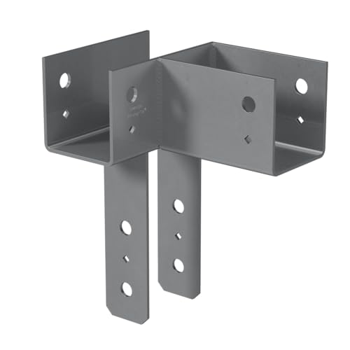 Simpson Strong-Tie ECCLR444 - ECCLL L-Shape End Column Cap for 4X Beams & 4X Post - Skewed Right Framing Bracket for Structural Support in Home Improvement Projects