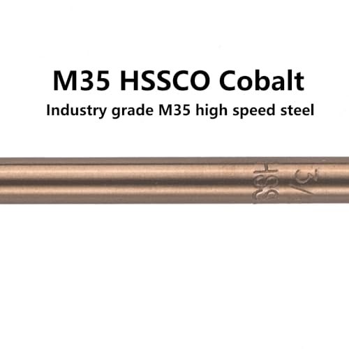 3/16 in. x 6 in. Cobalt Aircraft Extension Drill Bits Set(5PCS), M35 High Speed Steel Drill Bit Extra Long Deep Hole Drilling for Stainless Steel, Plastic and Wood - size: 3/16"x6"(5PCS)