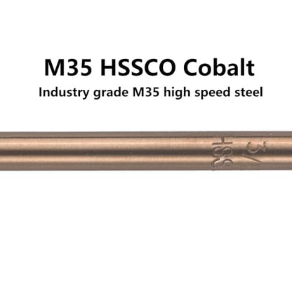 3/16 in. x 6 in. Cobalt Aircraft Extension Drill Bits Set(5PCS), M35 High Speed Steel Drill Bit Extra Long Deep Hole Drilling for Stainless Steel, Plastic and Wood - size: 3/16"x6"(5PCS)