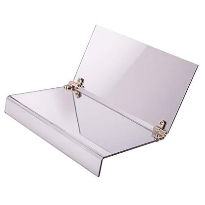 EARTHLITE Adjustable Face Down Mirror - Supports Vitrectomy, Retinal Detachment & Macular Hole Recovery, Silver, Standard,4"L x 8"W