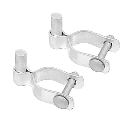 2 Pack Chain Link Fence Gate Post Hinge for 1-5/8" Outside Diameter Post/Pipe, Pressed Steel Post Hinge, Galvanized Chain Link Gate Male, Nut/Bolt Included - size: 1-5/8