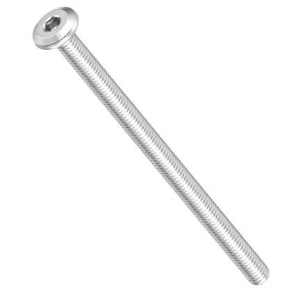 METALLIXITY Flat Head Hex Socket Cap Screws M6-1x90 10Pcs - color: Silver Tone, size: M6-1x90mm