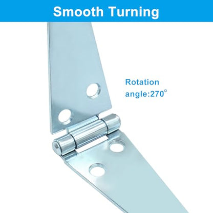 Hordion 2Pcs Strap Hinge Shed Door Hinges, 4 Inch Heavy Duty Gate Hinges - size: 4 Inch, 2Pcs