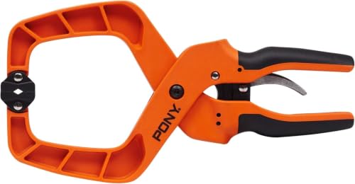 Pony Jorgensen 4-Inch Orange Hand Clamp | One-Handed Use | Non-Marring Jaws | Automatic Locking | Pack of 10 - size: 4 Inch (Pack of 10)