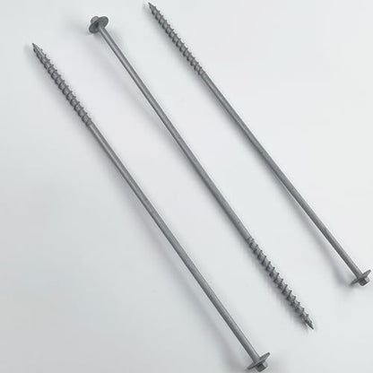#12 x 12”- Extra Long Structural Lag Heavy Duty Construction Wood Screw – Galvanized Corrosion Resistant Coating Exterior Timber, Landscape - Flange Head – Qty (40)