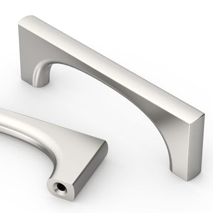 Asidrama 10 Pack 3 Inch(76mm) Brushed Satin Nickel Cabinet pulls Kitchen Cabinet Handles, Cabinet Pulls Kitchen Cabinet Hardware for Cupboard Drawer Pulls 2321 - color: Brushed Satin Nickel, size: 3" Hole Center, style: 10 Pack