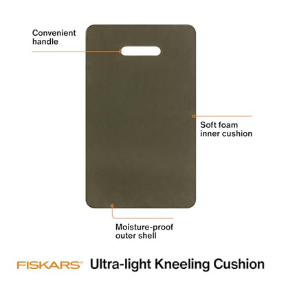 Fiskars Garden Kneeling Pad,11" x 18" Lightweight and Thick EVA Foam Knee Cushion with Handle for Gardening,Cleaning,or Construction - Moisture and Rip Resistant,Gardening Supplies,Green,(Pack of 12) - size: 1 Count (Pack of 12)