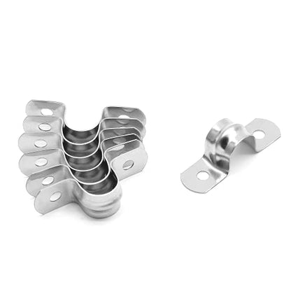 30Pcs 1/2 Inch Stainless Steel Conduit Clamps, for Pipe Fixing - size: 1/2" / 12.7mm