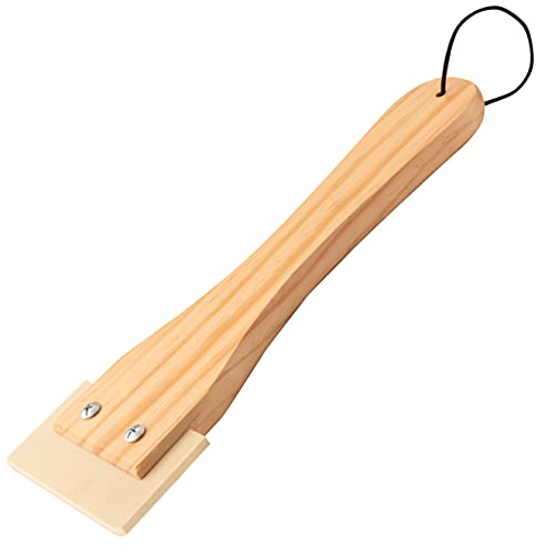 Fulton Veneer Scraper with Beveled Edges and Hardwood Handle for Applying