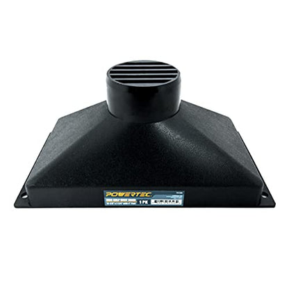 POWERTEC 70169 Mini Gulp Dust Hood Collector with 4" ID Port - ABS Plastic Fitting for Woodworking Dust Collection Hose - size: 13" x 8" x 6"