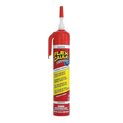 Flex Caulk Hybrid Polymer Waterproof Sealant, White, 9 oz, 1-Pack - style: White, 9 oz, 1-Pack