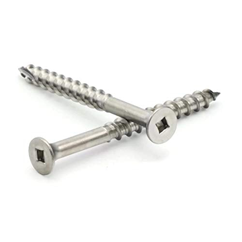 #8 Deck Screws 305 Stainless Steel Square Drive Type 17 Wood Cutting Point #8 x 1-5/8 inch Qty 250 - size: #8 x 1-5/8 inch