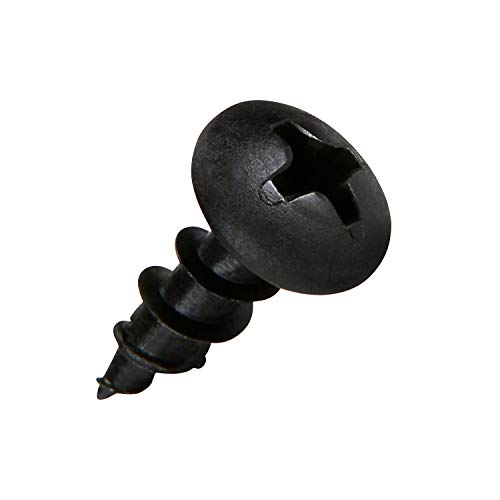 100 Pack Rok Hardware #8 x 1/2" (12.7mm) Deep Coarse Thread Phillips Pan Head Black Phosphate Wood Screws, Excellent in Particle Board, MDF, Plastic Composites, ROKS8X12PPCBP