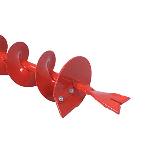 THUNDERBAY 6 Inch Diameter 36 Inch Long Earth Auger Bit with Fishtail Point and Patent Shock Spring - color: w/ Patent Shock Spring, size: 6-Inch Diameter