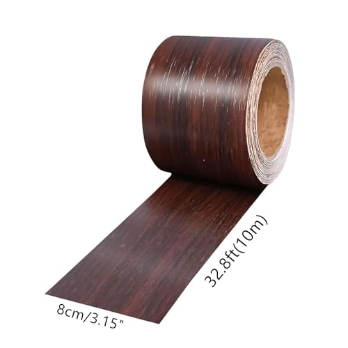 Wood Grain Repair Tape 3.15" x 32 feet Wood Grain Tape Self-Adhesive Wood Tape for Furniture Flooring Cabinets Doors Windows Handmade DIY (Red Oak Grain) - color: Red oak grain