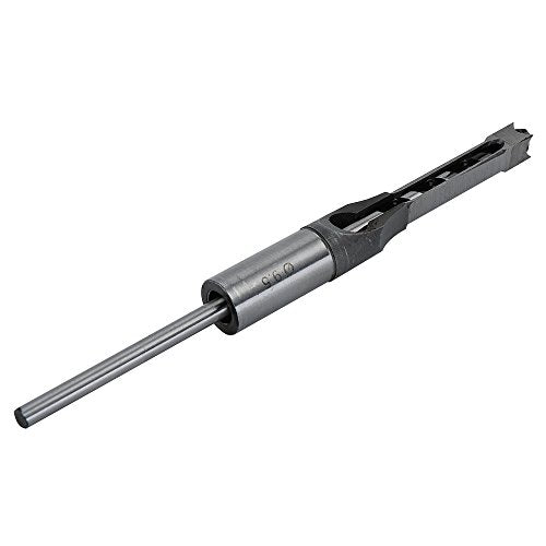 SaferCCTV Woodworker 3/8 Inch Square Hole Drill Bits Mortising Chisel Set, Mortise Chisel & Bit Set for Drilling Square Holes in Wood with a Mortising Machine/Attachment - size: 3/8 Inch