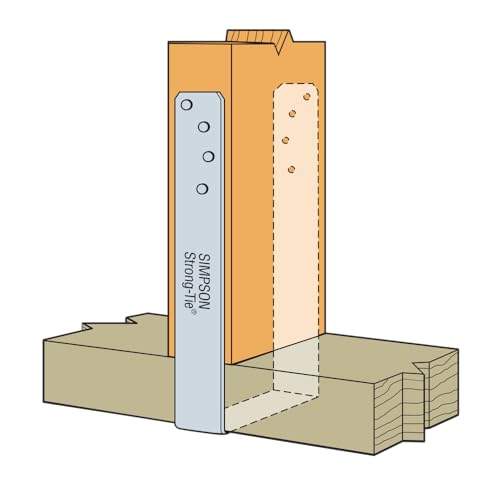 Simpson Strong-Tie SP4 SP 3-9/16 in. x 7-1/4 in. Galvanized Stud Plate Tie (Pack of 100) - size: 100 Pack
