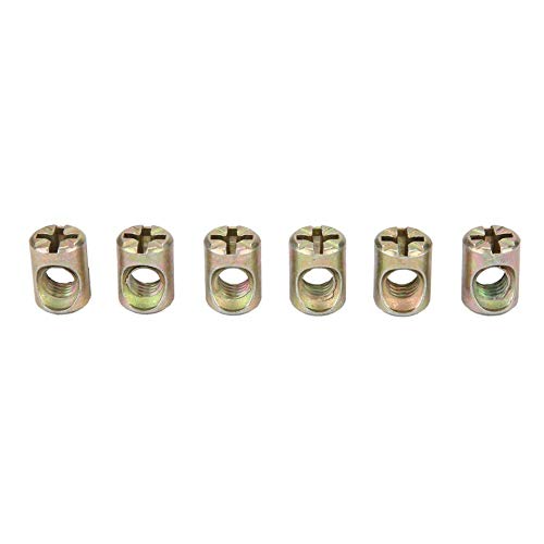 Furniture Nut,30pcs M6 Furniture Nut Dowel Cabinet Connectors Embedded Nuts Fasteners