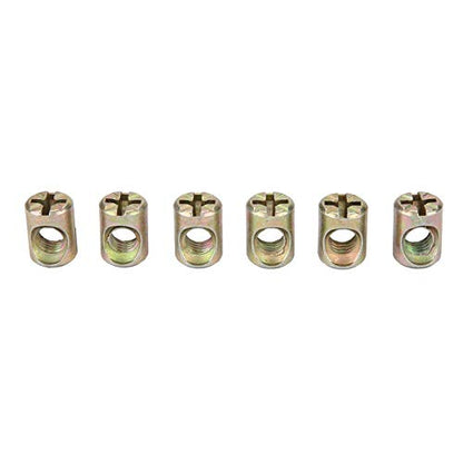 Furniture Nut,30pcs M6 Furniture Nut Dowel Cabinet Connectors Embedded Nuts Fasteners