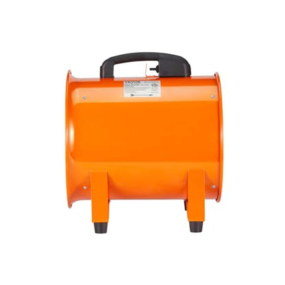 VEVOR Air Mover Blower Fan 10 Inch, 1893CFM 380W with 33ft Flexible Duct, Industrial Portable Ventilator Blower/Exhaust - size: 10in-33ft