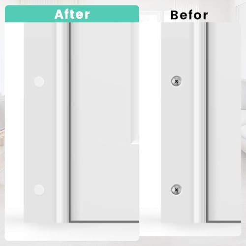 50 Pcs Door Frame Plugs, Entry Door Plugs, Door Window Screw Hole Plugs Compatible with ODL/Western Reflection Frame(White)