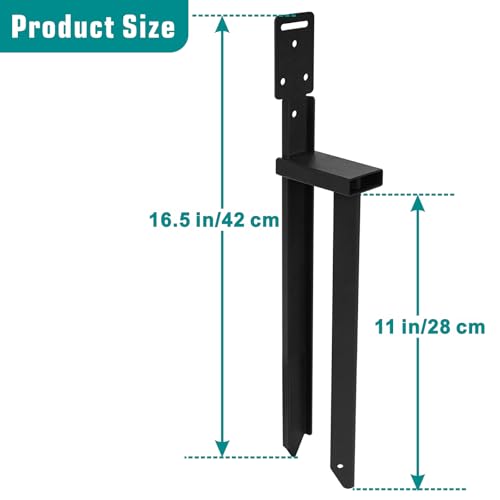 Ertuohg 2/4/8 PCS Ground Anchors, Fence Post Repair Kit Mobile Home Anchors, Stable Twin-Stake Carport Anchors, Heavy Duty Earth Anchor for Swing Set, Shed, Fence, Tent