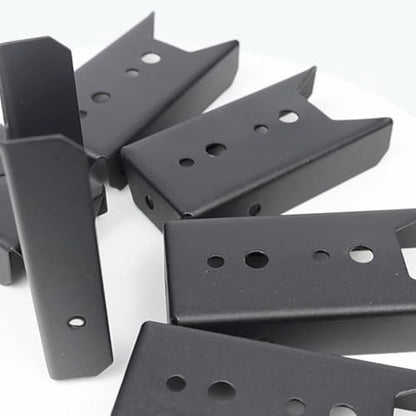 2x4 Fence Post Bracket,Black Deck Railing Brackets Connectors (Black-4pcs)