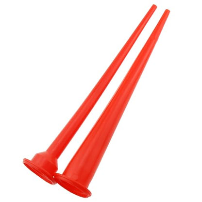 2PCS Plastic Caulking Gun Extension Plug Nozzle Tip Tool Red Structural Adhesive Nozzle Tip Nozzle 30cm Thick Nozzle and 30cm Thin Long Nozzle Each 1PC