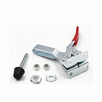 4PCSGH-201-B Hold Down Toggle Clamps Woodworking Latch Antislip Red Hand Tool Holding Capacity Antislip Horizontal Heavy Duty Toggle Clamp 201B 198lbs Quick Release Tool - style: Standard GH-201-B Toggle clamp