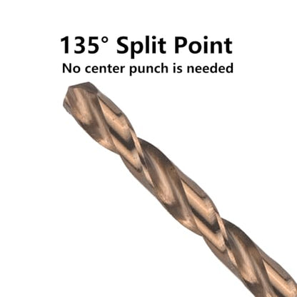 3/16 in. x 6 in. Cobalt Aircraft Extension Drill Bits Set(5PCS), M35 High Speed Steel Drill Bit Extra Long Deep Hole Drilling for Stainless Steel, Plastic and Wood - size: 3/16"x6"(5PCS)