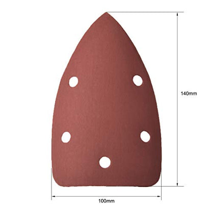 uxcell Detail Sander Sandpaper, Triangular Sanding Paper, Hook and Loop Sanding Pads, Triangle Oscillating Multi Tool, 2000 Grits 5 Holes, 10pcs - size: 2000 Grits