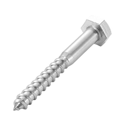 6 Pcs Stainless Steel Lag Bolts 3/8" - Heavy Duty Hex Head 3/8 Lag Bolt for Swing Sets, Decks, and Playground Equipment, M10 x 7cm Replacement Porch Swing Lag Bolts 304 Corrosion Resistant