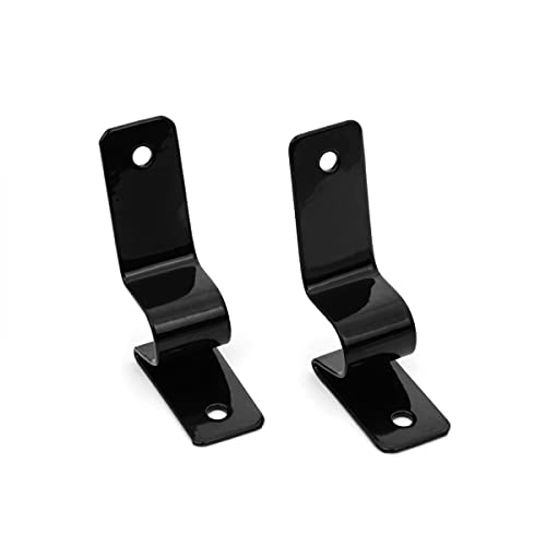 Renovators Supply Manufacturing Stair Carpet Runner Rod with Bracket Holders Set, Solid Cast Brass, Matte Black Finish, Staircase Carpet Securing and Decorative Hardware for Home Staircases - style: Black