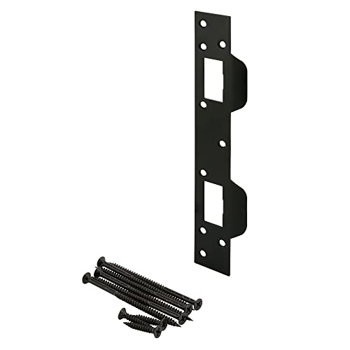 Prime-Line Door Strike, 5-1/2", Hole Center, Matte Black (Single Pack) - color: Matte Black