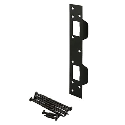 Prime-Line Door Strike, 5-1/2", Hole Center, Matte Black (Single Pack) - color: Matte Black