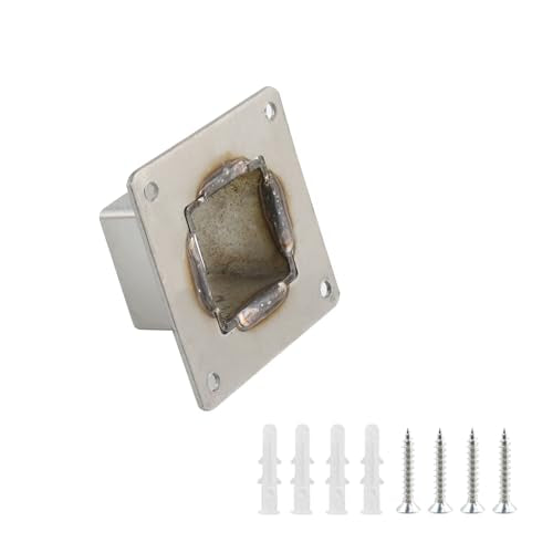 Wealrit Square Post Bases Deck Post Brackets 4PCS,1.22" Flange Anchor Base - style: 4 pcs 1.22" Silver
