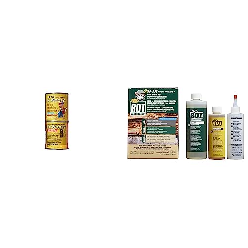 PC-Woody Wood Repair Epoxy Paste and PC-Rot Terminator Epoxy Wood Hardener