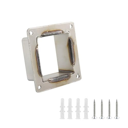 Wealrit 8 PCS Square Post Bases,1.99" Stainless Steel Deck Post Brackets - style: 8 pcs 2" Silver