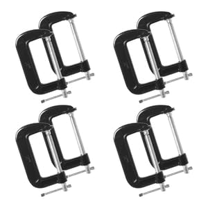 Storystore 2 Inch C Clamps Set, 8 Pack Heavy Duty Steel C Clamp for Brake Caliper, Small Iron C-Clamps for Woodworking, Welding and Building - size: 2 Inch- 8 Pack