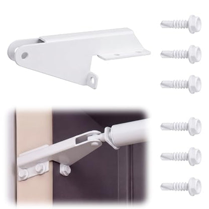 1 Pcs Aluminum Jamb Bracket Door Closer, White - color: White