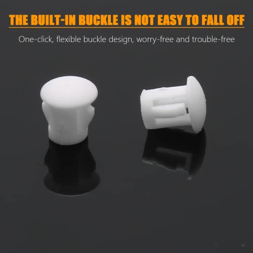Hole Plugs Plastic, 5mm/3/16, White, 30PCS - color: White, size: 5mm (0.19")
