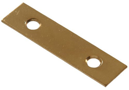 Hardware Essentials 851505 Mending Plate Bright Brass 2" - 4 Pack