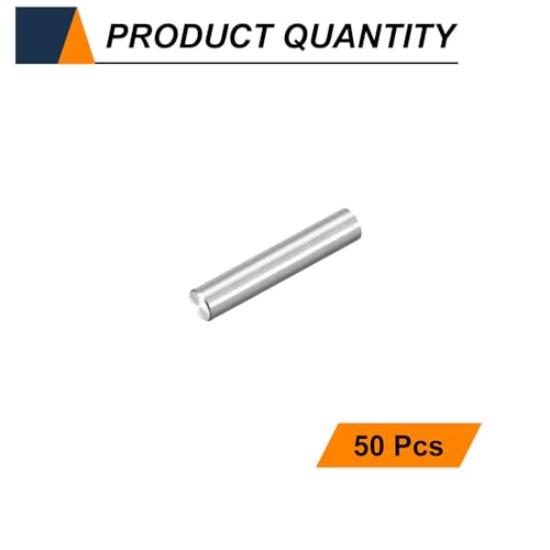 HARFINGTON 50pcs Dowel Pins M1(1mm) x 5mm 304 Stainless Steel Cylindrical Shelf Support Peg Pin Rod Fasten Elements for Metal Devices Wood Furniture DIY Installation, Silver - size: M1 x 5mm