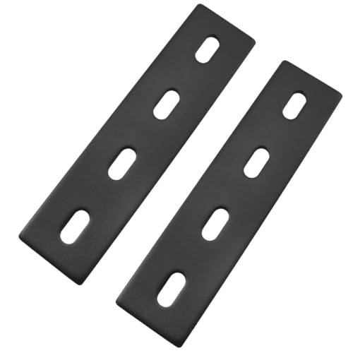 E-outstanding 2PCS 38x155mm Heavy Duty Flat Repair Plate Black Carbon Steel Straight Bracket Connector for Furniture Reinforcement and Woodworking Joints