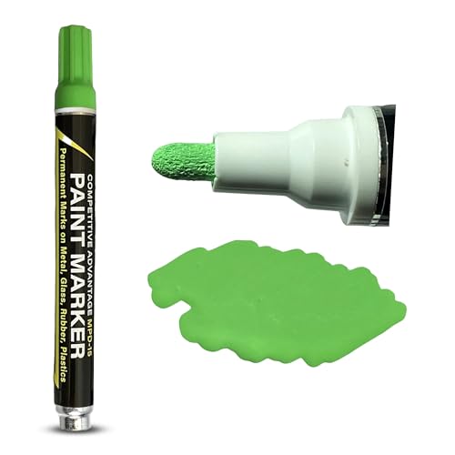 Enamel Paint Markers MPD-15 | LT. GREEN - 1 Pack | Permanent Marks on Metal, Glass, Rubber, Plastic & more, Waterproof UV Resistant - color: Light Green