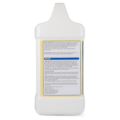 Mosquito Barrier Liquid Garlic Spray Concentrate for Mosquitoes, 1 Gallon
