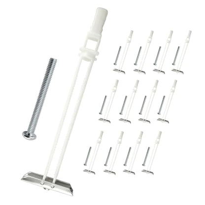 Heavy Duty Drywall Anchor Bolts Kit – 1/4"-20 with Included Bolts, Holds 270lbs Each in 1/2" Drywall, Ideal for TV Mounting & Shelves, Hollow Wall Anchors, 12 Packs